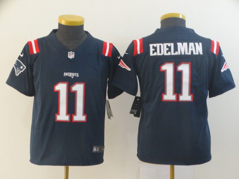 Youth New England Patriots #11 Edelman Blue Nike Vapor Untouchable Limited Player NFL Jerseys->youth nfl jersey->Youth Jersey